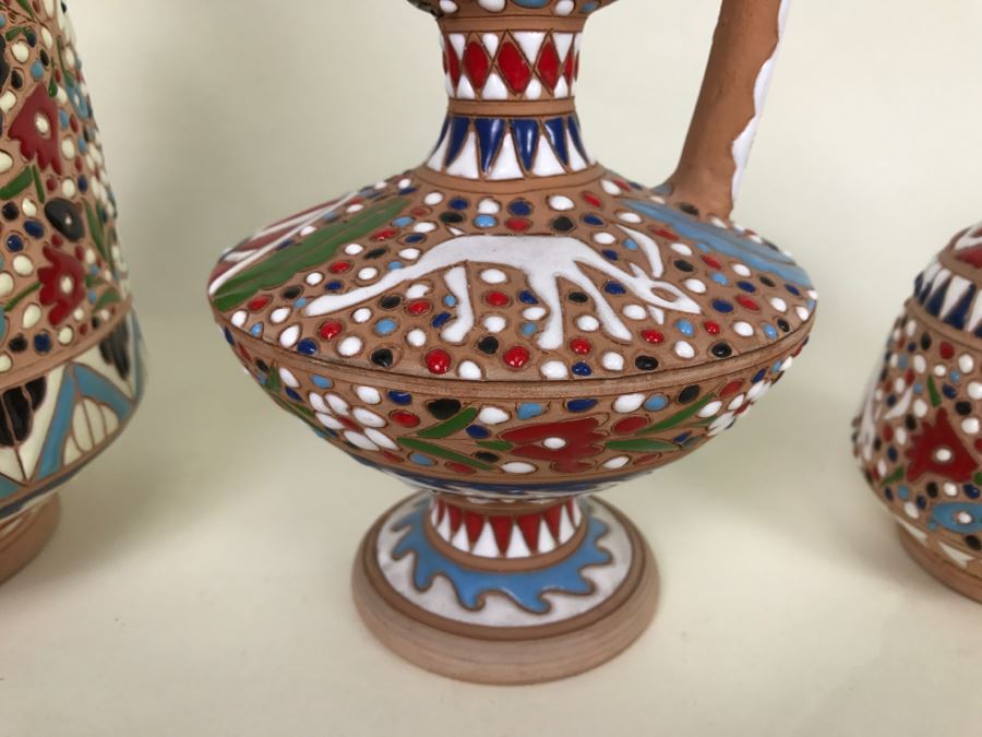 Collection Of Colorful Greek Pottery Spathas Keramik Archagelos Rhodes [Photo 9]