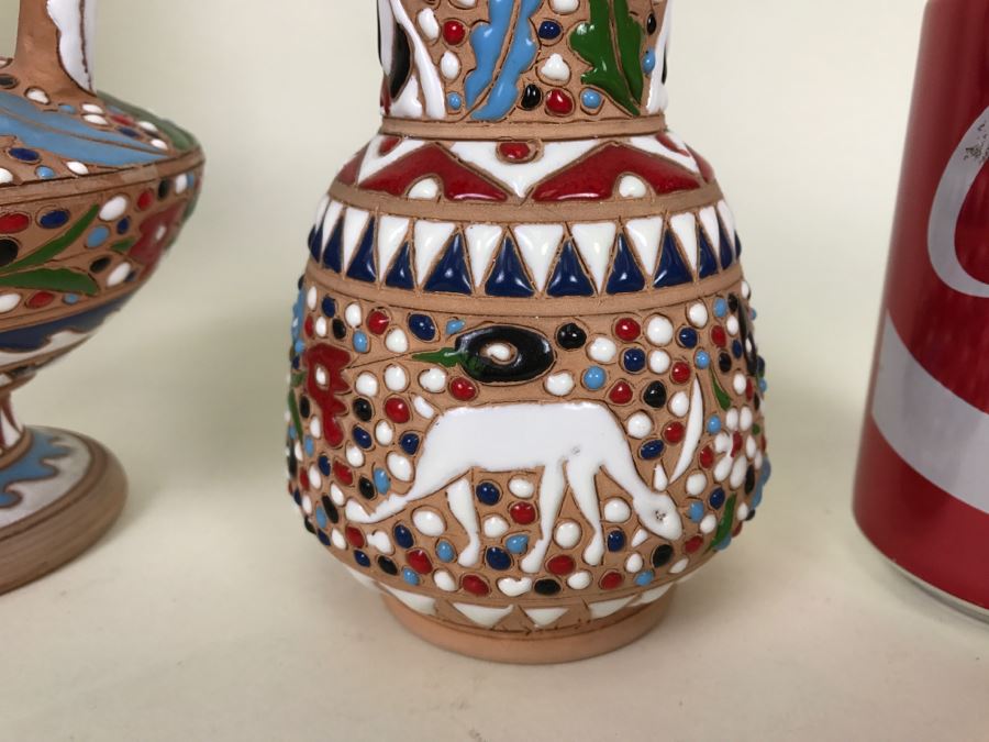 Collection Of Colorful Greek Pottery Spathas Keramik Archagelos Rhodes [Photo 13]