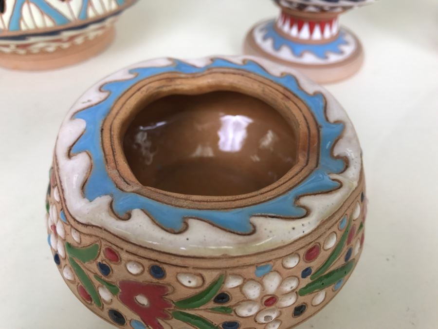 Collection Of Colorful Greek Pottery Spathas Keramik Archagelos Rhodes [Photo 8]