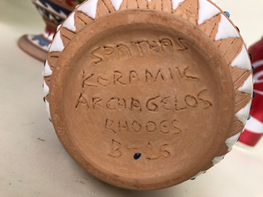 Collection Of Colorful Greek Pottery Spathas Keramik Archagelos Rhodes [Photo 14]