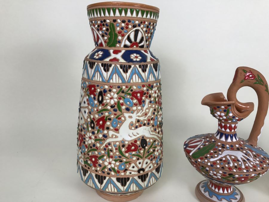 Collection Of Colorful Greek Pottery Spathas Keramik Archagelos Rhodes [Photo 3]