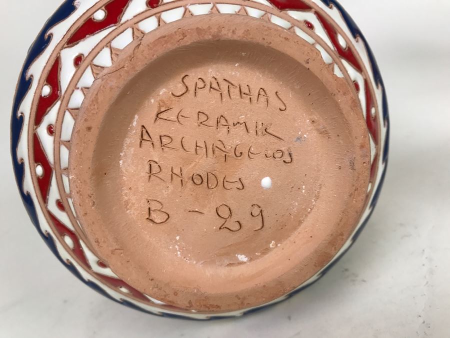 Collection Of Colorful Greek Pottery Spathas Keramik Archagelos Rhodes [Photo 17]