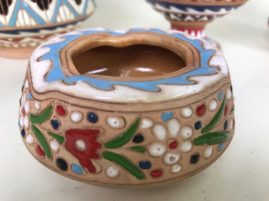 Collection Of Colorful Greek Pottery Spathas Keramik Archagelos Rhodes [Photo 6]