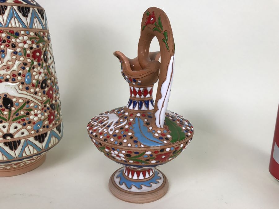 Collection Of Colorful Greek Pottery Spathas Keramik Archagelos Rhodes [Photo 15]