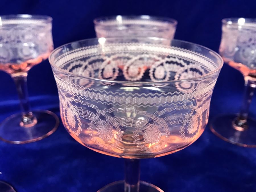 (6) Depression Glasses Stemware [Photo 4]