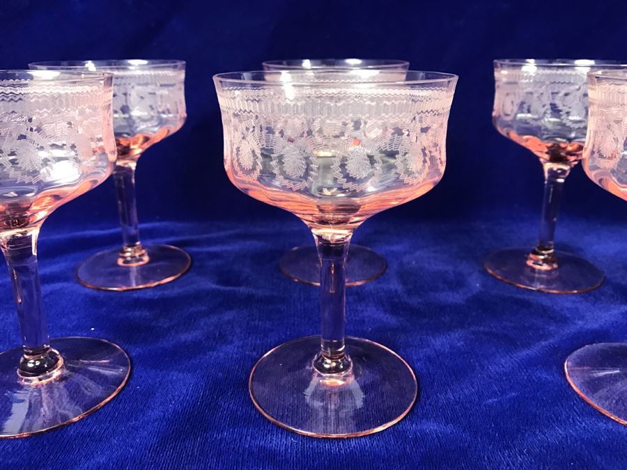 (6) Depression Glasses Stemware [Photo 3]