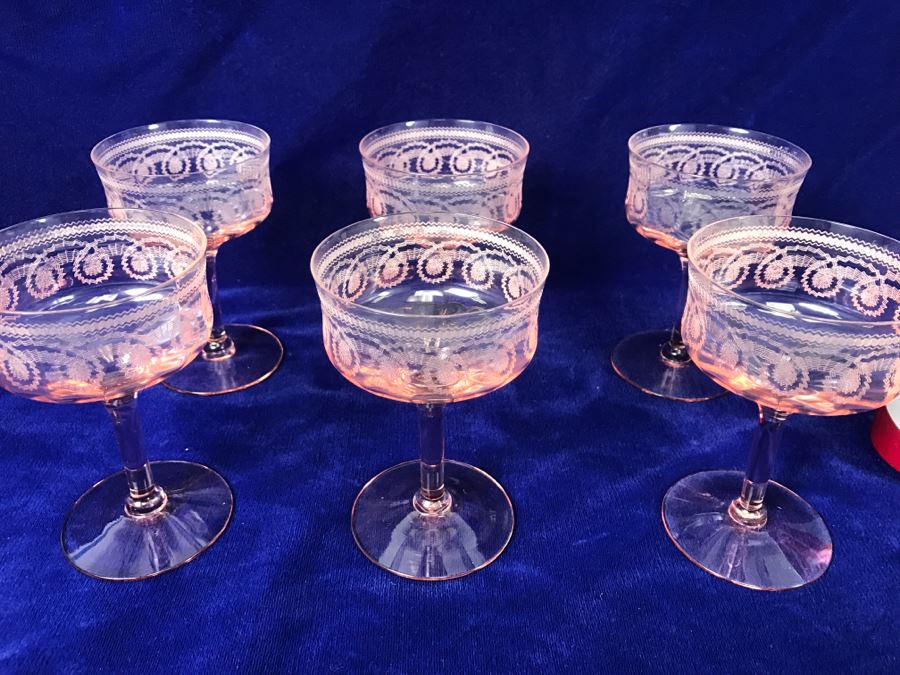 (6) Depression Glasses Stemware [Photo 2]