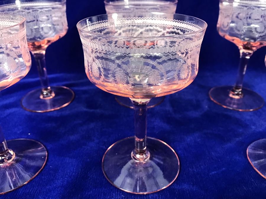 (6) Depression Glasses Stemware [Photo 9]