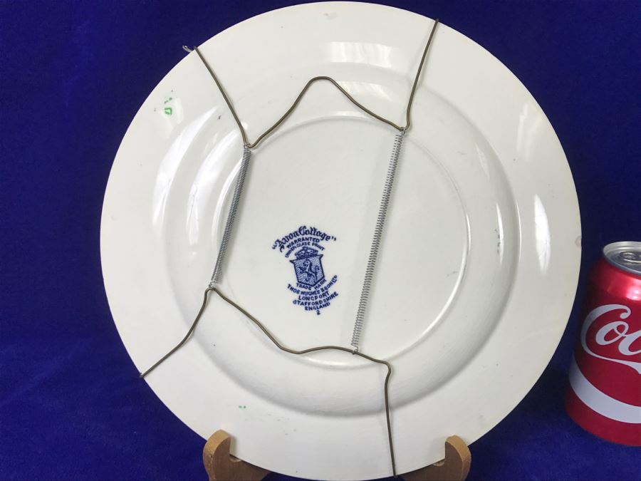 Blue & White Plate Thos. Hughes & Son Ltd Longport Staffordshire England 'Avon Cottage' [Photo 2]