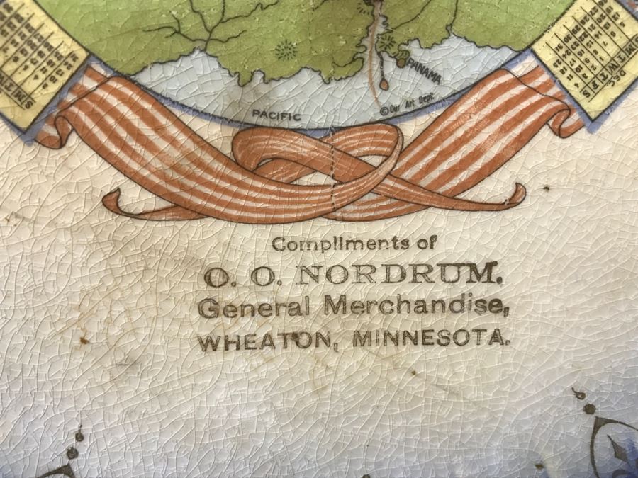 Vintage 1915 Limoges China Advertising Calendar Plate [Photo 6]