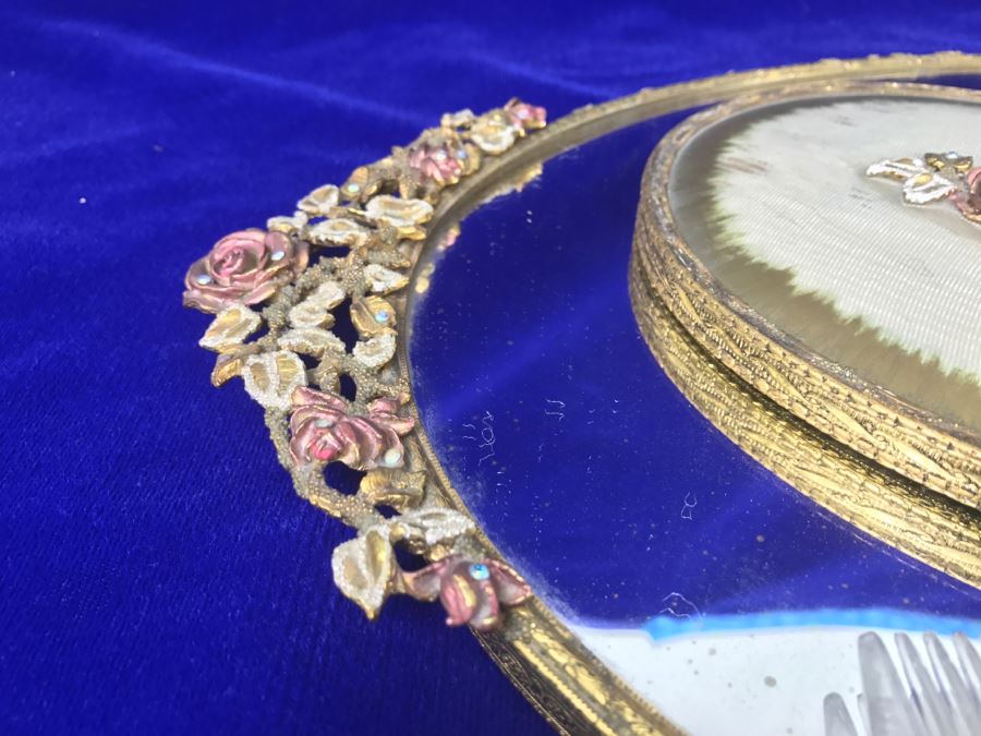 Vintage Vanity Set With Mirrors And Brushes By Wand Art Creation [Photo 3]