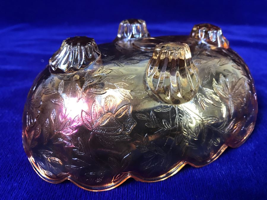 Vintage Footed Carnival Glass Bowl [Photo 7]