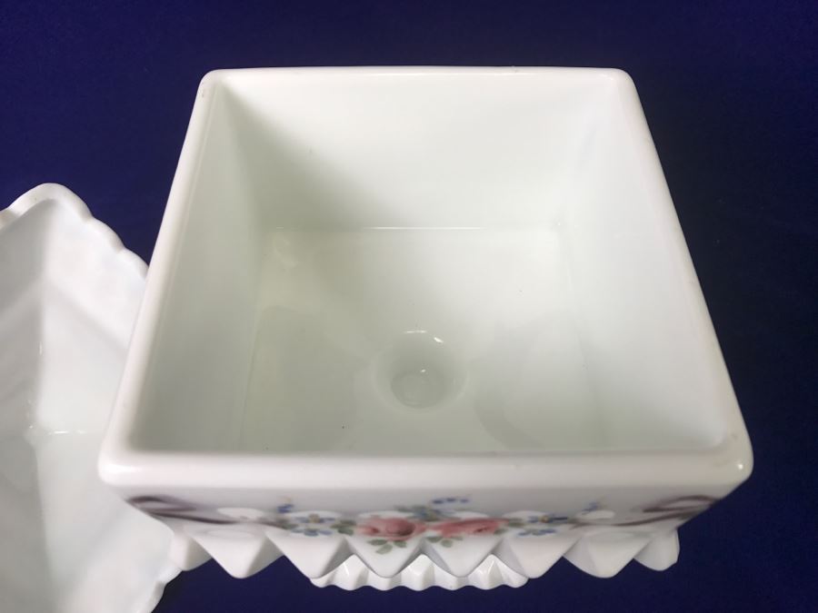 Vintage Milk Glass Compote Wedding Bowl Candy Dish [Photo 7]