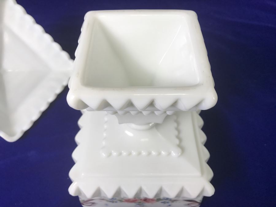 Vintage Milk Glass Compote Wedding Bowl Candy Dish [Photo 9]