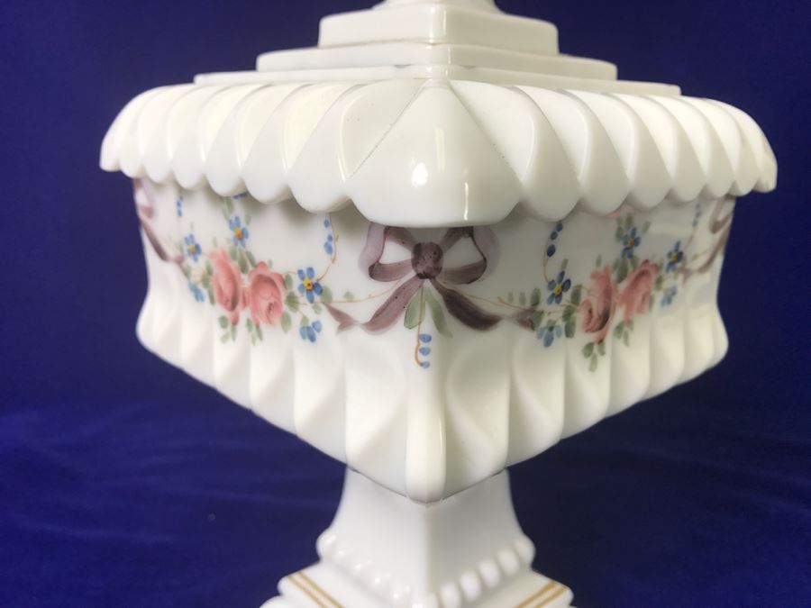 Vintage Milk Glass Compote Wedding Bowl Candy Dish [Photo 3]