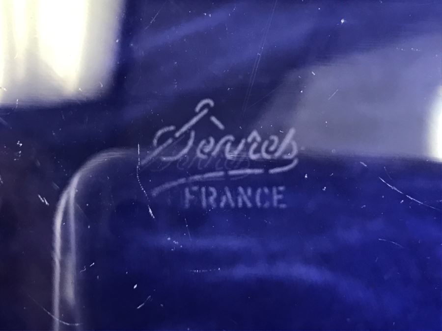 Vintage Cristal De Sevres Oval Bowl With Bird France [Photo 2]