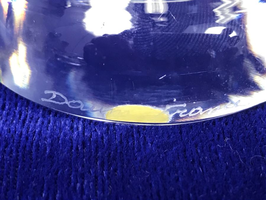 Vintage Signed Daum France Crystal Stylized Mary Madonna With Child Figurine [Photo 10]