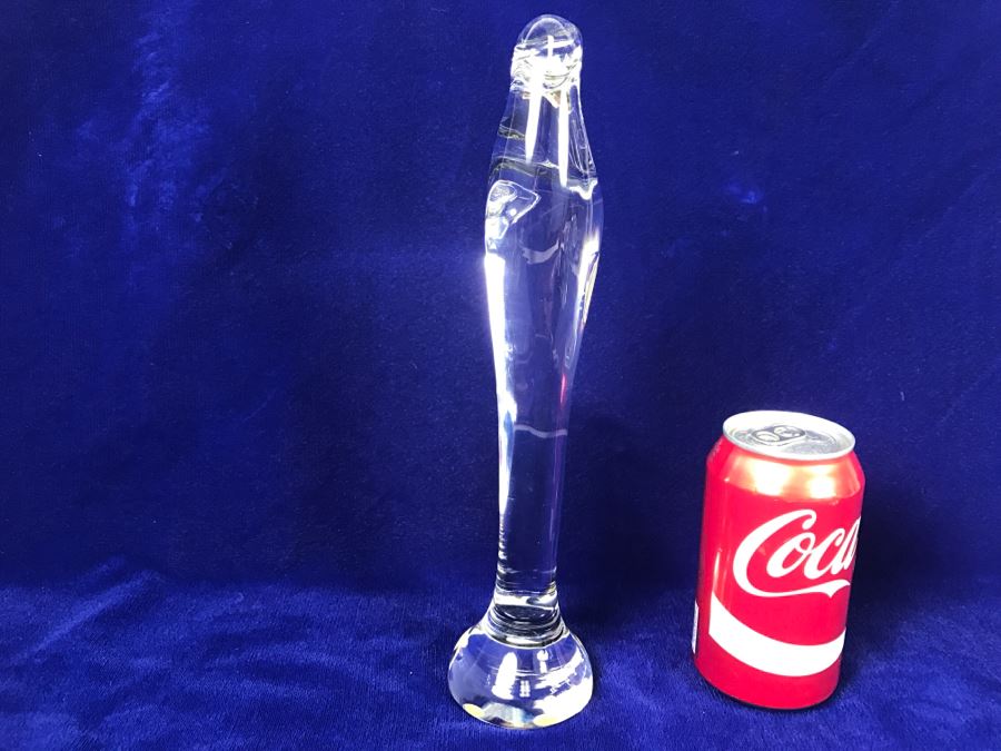 Vintage Signed Daum France Crystal Stylized Mary Madonna With Child Figurine [Photo 8]