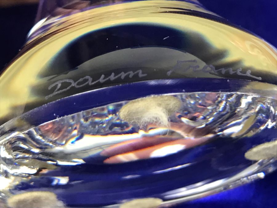 Vintage Signed Daum France Crystal Stylized Mary Madonna With Child Figurine [Photo 11]