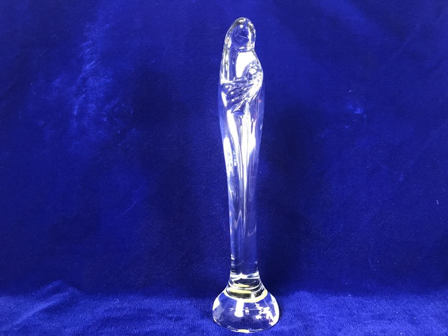 Vintage Signed Daum France Crystal Stylized Mary Madonna With Child ...