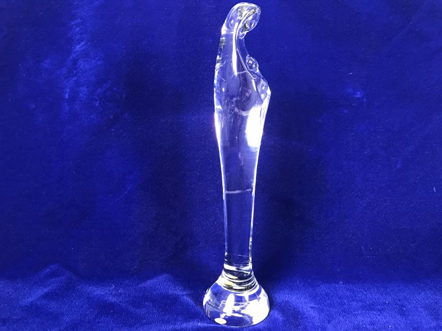 Vintage Signed Daum France Crystal Stylized Mary Madonna With Child Figurine [Photo 14]