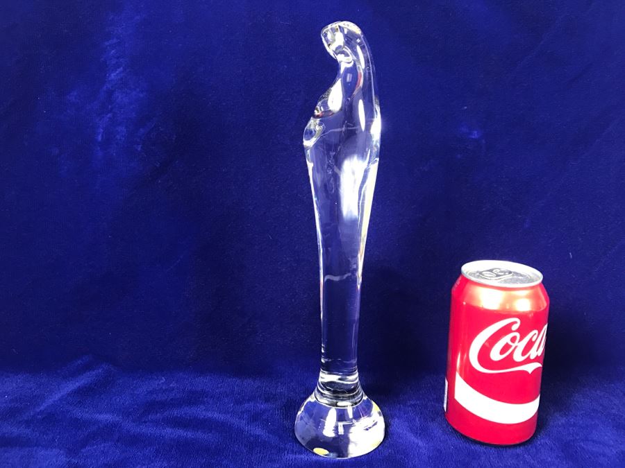 Vintage Signed Daum France Crystal Stylized Mary Madonna With Child Figurine [Photo 9]