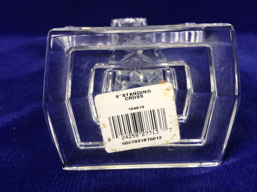 New With Tags Waterford Crystal 8' Standing Cross Figurine [Photo 2]