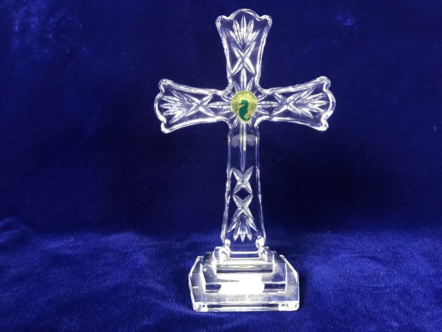 New With Tags Waterford Crystal 8' Standing Cross Figurine [Photo 10]