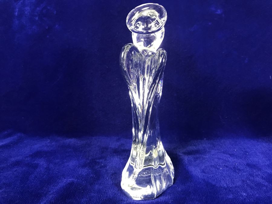 Signed Fm Art Crystal Ronneby Sweden Angel Figurine [Photo 8]