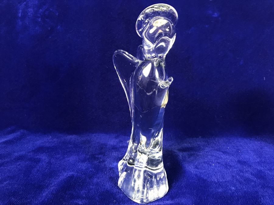 Signed Fm Art Crystal Ronneby Sweden Angel Figurine [Photo 11]