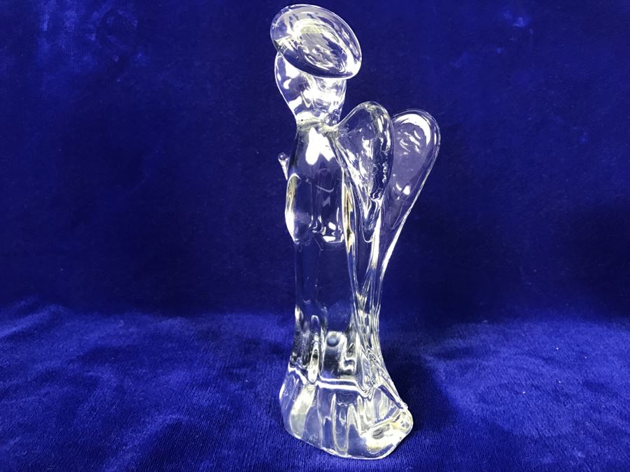 Signed Fm Art Crystal Ronneby Sweden Angel Figurine [Photo 7]
