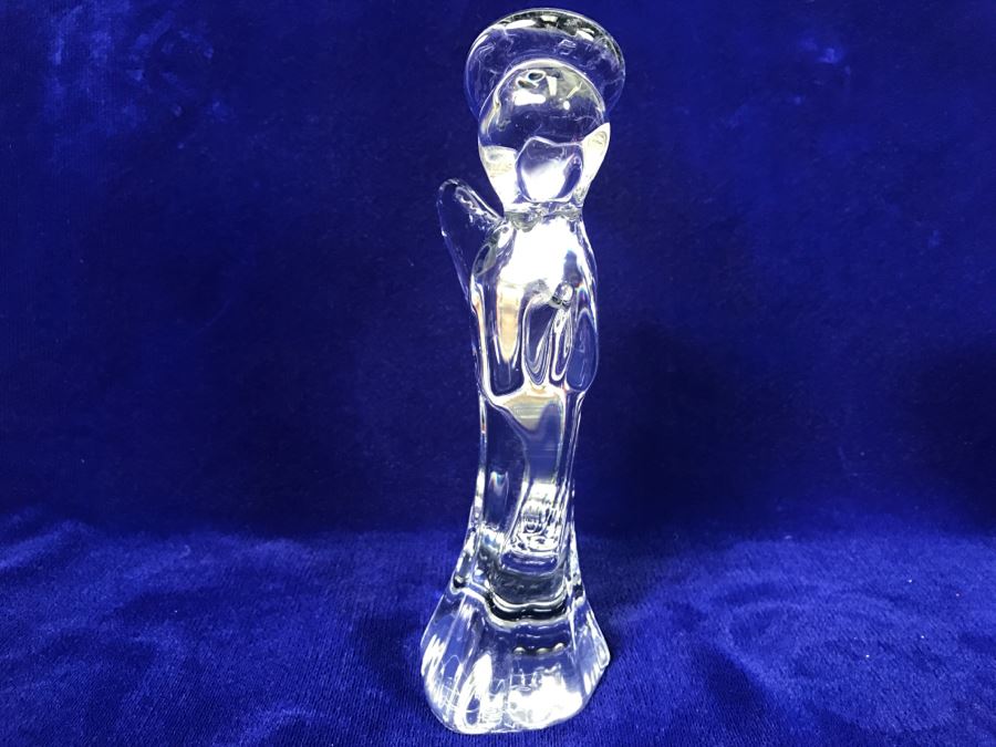 Signed Fm Art Crystal Ronneby Sweden Angel Figurine [Photo 5]