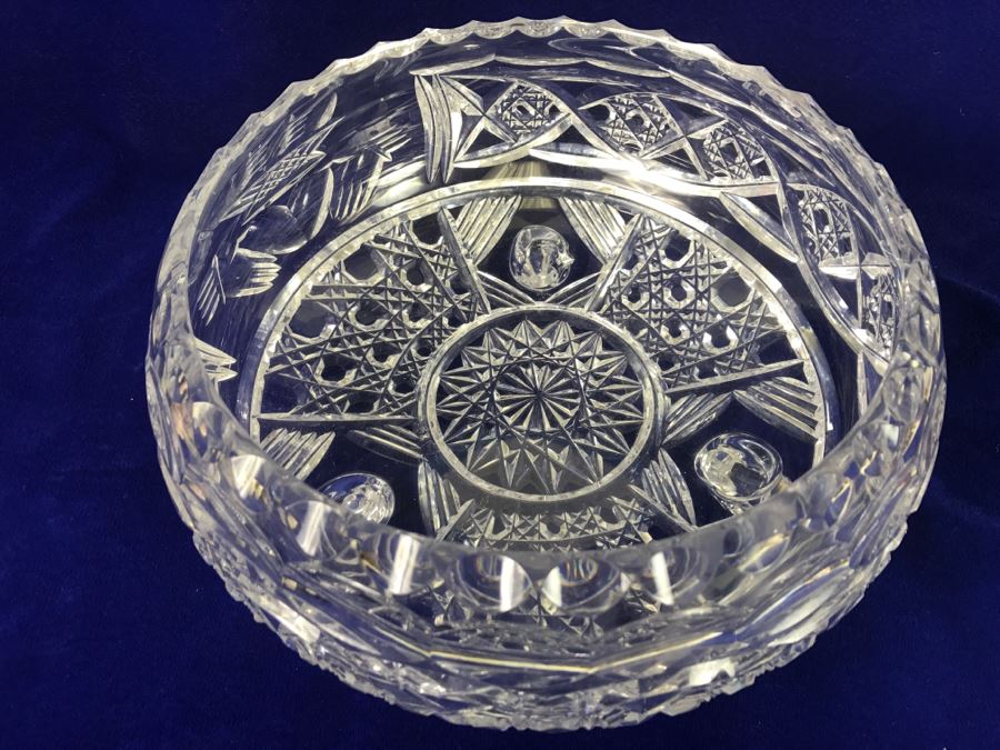 Large Signed Footed Crystal Bowl Celtic Melius O' Connor By Celtic Crystal of Ireland [Photo 6]