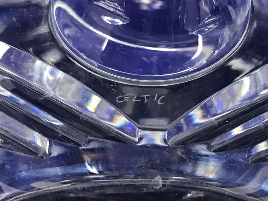 Large Signed Footed Crystal Bowl Celtic Melius O' Connor By Celtic Crystal of Ireland [Photo 8]