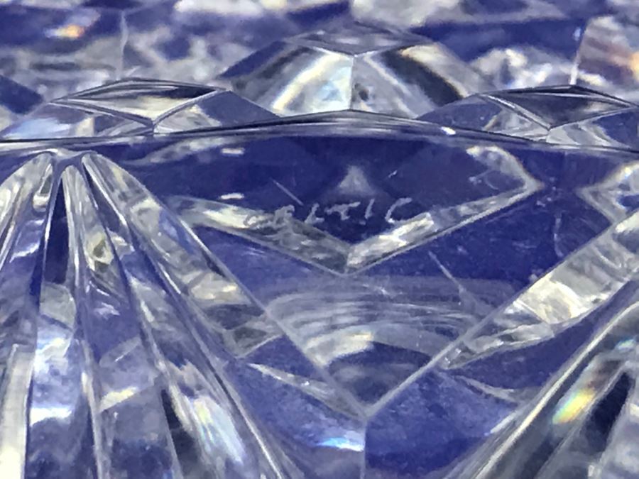 Large Signed Crystal Bowl Celtic Melius O' Connor By Celtic Crystal of Ireland [Photo 10]