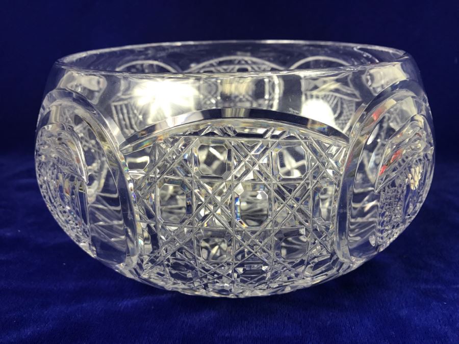 Large Signed Crystal Bowl Celtic Melius O' Connor By Celtic Crystal of Ireland [Photo 8]