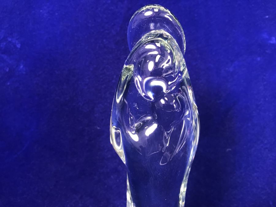 Signed Fm Art Crystal Ronneby Sweden Madonna Mother And Child Figurine [Photo 5]