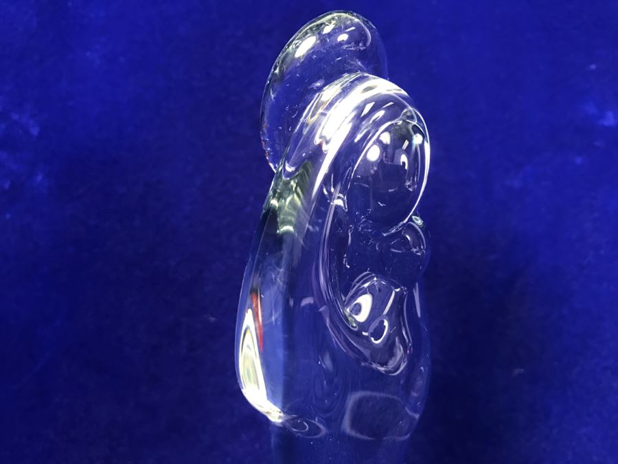 Signed Fm Art Crystal Ronneby Sweden Madonna Mother And Child Figurine [Photo 6]