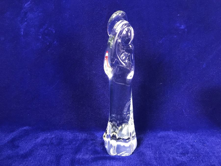 Signed Fm Art Crystal Ronneby Sweden Madonna Mother And Child Figurine [Photo 7]