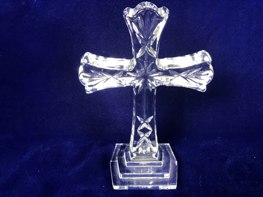 Waterford Crystal 8' Standing Cross Figurine [Photo 5]