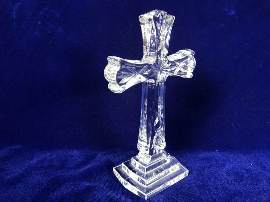 Waterford Crystal 8' Standing Cross Figurine [Photo 1]