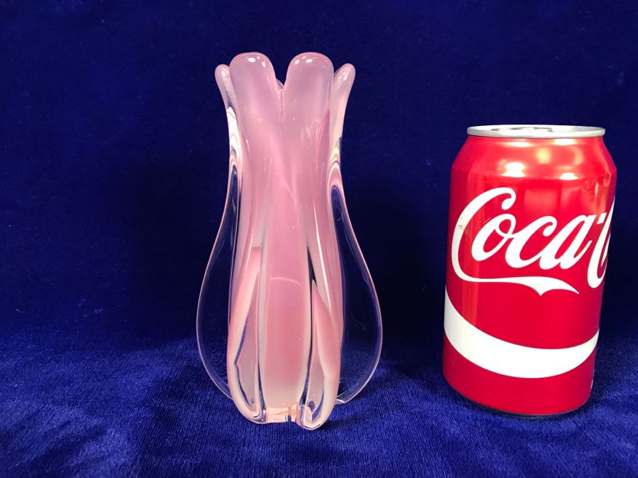 Pink Murano Art Glass Vase Made In Italy [Photo 1]