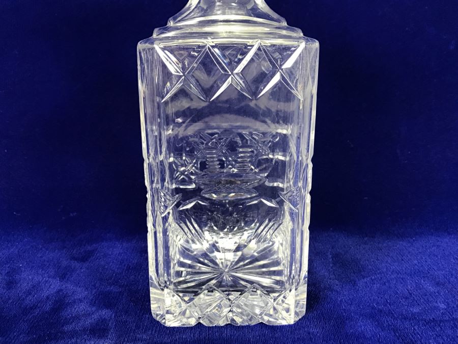 Cut Crystal Signed Decanter With Stopper By Celtic Crystal [Photo 4]