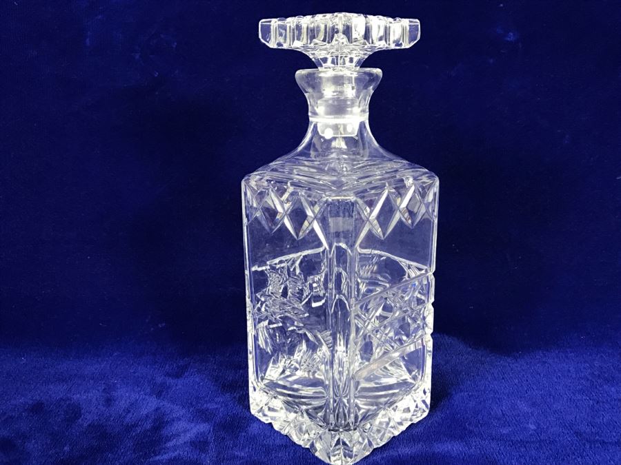Cut Crystal Signed Decanter With Stopper By Celtic Crystal [Photo 6]