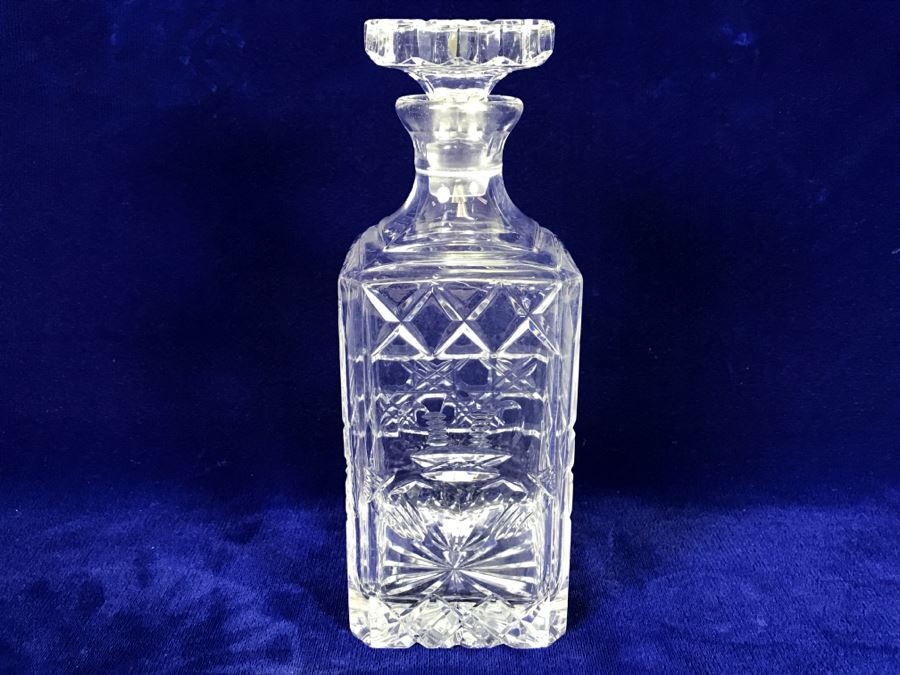 Cut Crystal Signed Decanter With Stopper By Celtic Crystal [Photo 3]