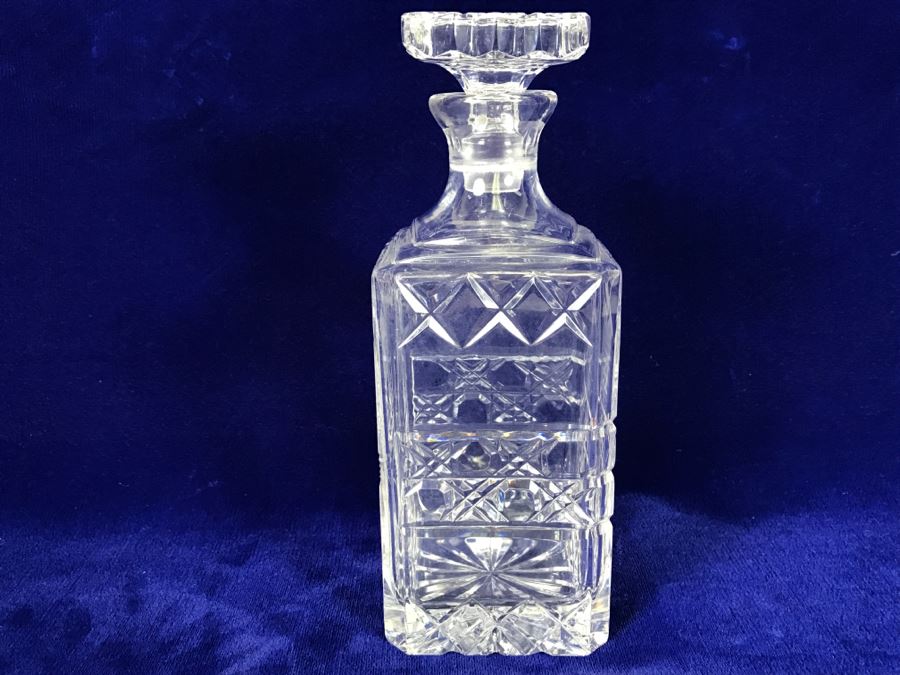 Cut Crystal Signed Decanter With Stopper By Celtic Crystal [Photo 7]