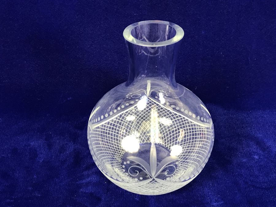 Stunning Cut Glass Vessel Hand Made In Hungary [Photo 6]