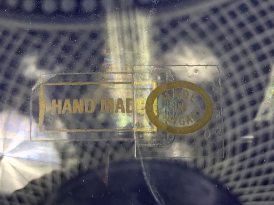 Stunning Cut Glass Vessel Hand Made In Hungary [Photo 3]