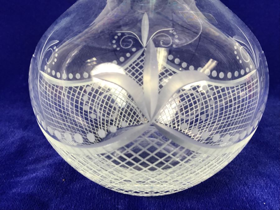Stunning Cut Glass Vessel Hand Made In Hungary [Photo 2]