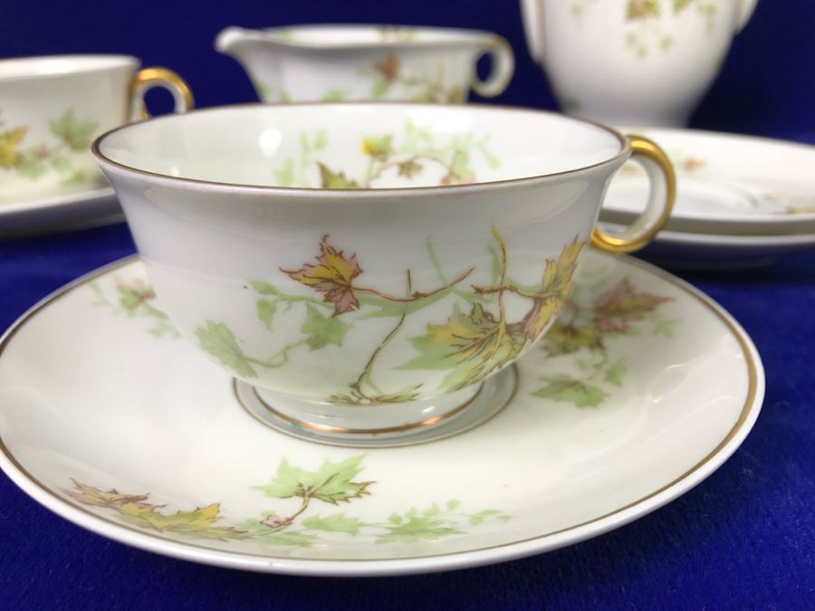 Coffee Service China Set Haviland Limoges Autumn Leaf France 'Merry ...